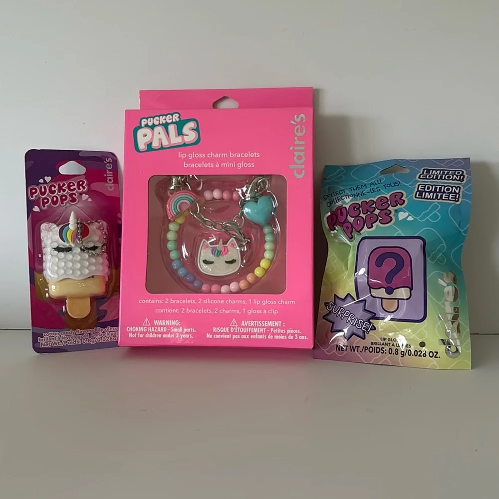 Claire's Pucker Pals and Pops Set